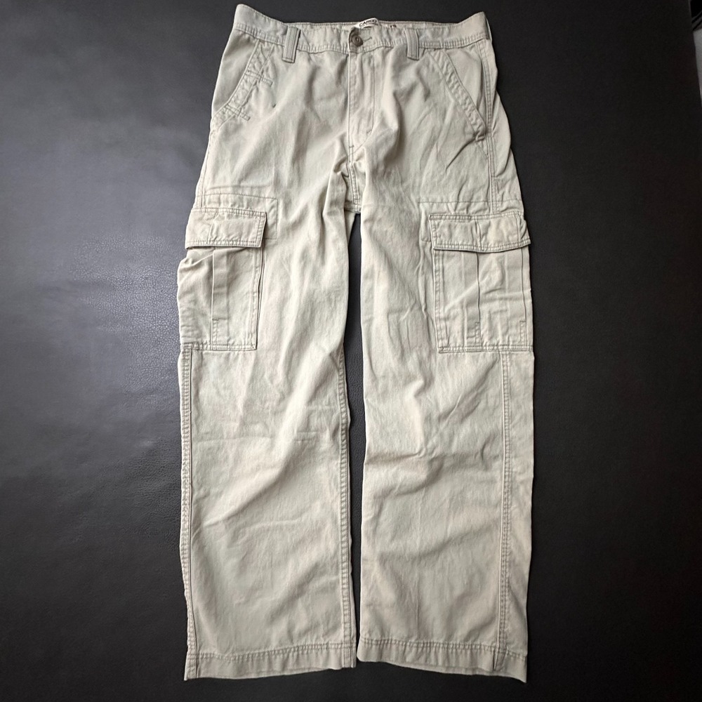 Vtg Levis Khaki Cargo Pants Mens 34x32 Beige Loose Baggy Straight Y2k Skate